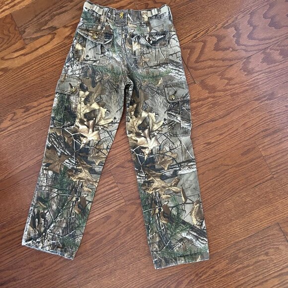 Browning Youth Cargo Camoflage Hunting Pants Size Medium  Deer Hunt Duck Hunt - Picture 7 of 10